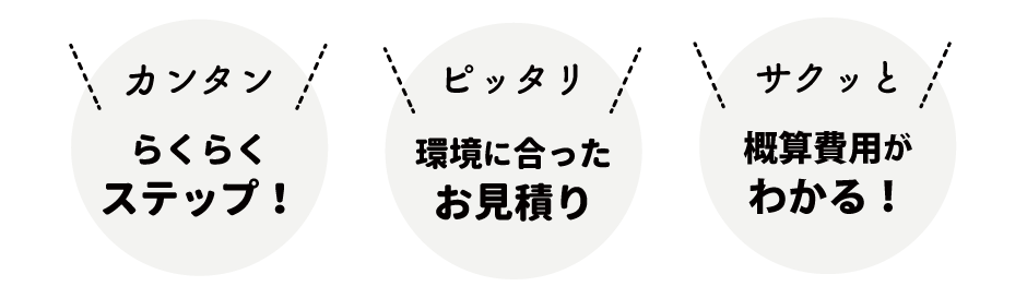 お見積りおすすめポイント